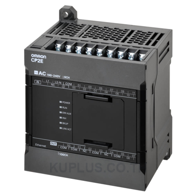 Controllers CP2E CPU, 1 Ethernet port, 12 TTL Inputs 8, Outputs TTL sinking, ,1 Option port, AC Power