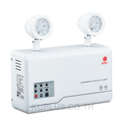 SUNNY Emergency Light โคมไฟฉุกเฉิน รุ่น CU209CD2 LED 9W สำรองไฟได้นาน 3 ชม. | ระบบ Auto Test - Remote | แจ้งเตือนให้ชาร์ทแบตเตอรี่ด้วยเสียง 