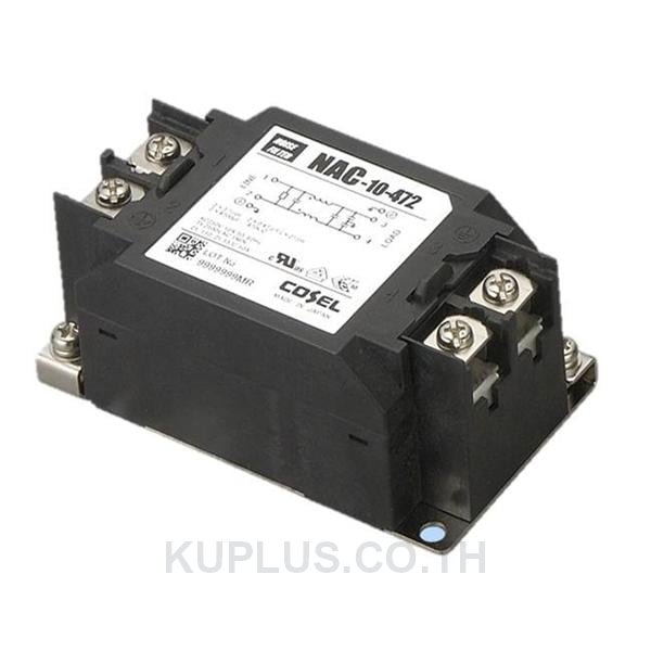 Cosel NAC Series 6A 250 V ac/dc 150 kHz - 1 MHz Panel Mount RFI Filter, with Screw Terminals, Single Phase