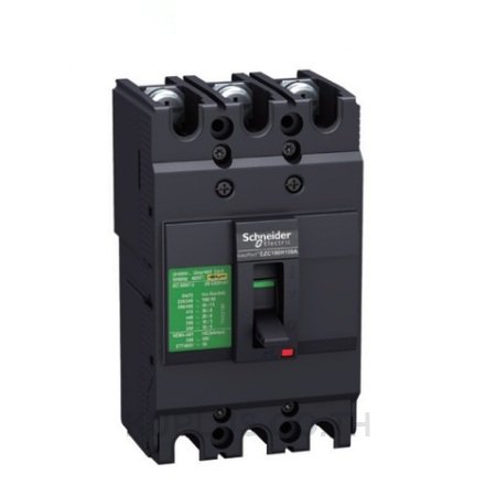 circuit breaker, EasyPact EZC100B, TMD, 20A, 3 poles 3d