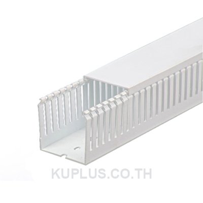 Wire Duct, Open Slot, White, 1.5 x 4" (WxH),