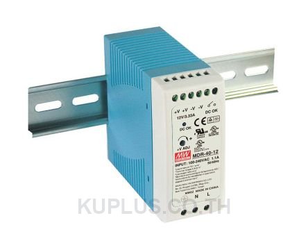 MDR-40-5, DIN Rail Power Supply, 78%, 5V, 6A, 30W, Adjustable