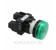 Indicator M22N flat, CAP COLOR GREEN, LED GREEN, LED VOLTAGE 200-240 VAC