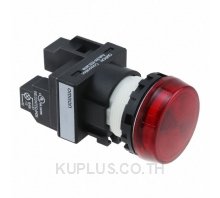 Indicator M22N flat, cap color red, LED red, LED voltage 24 VDC