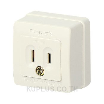 Panasonic Exposed Outlet Grounding Square Outlet Winding Terminal Type 15A 125V Milky White WK3001W
