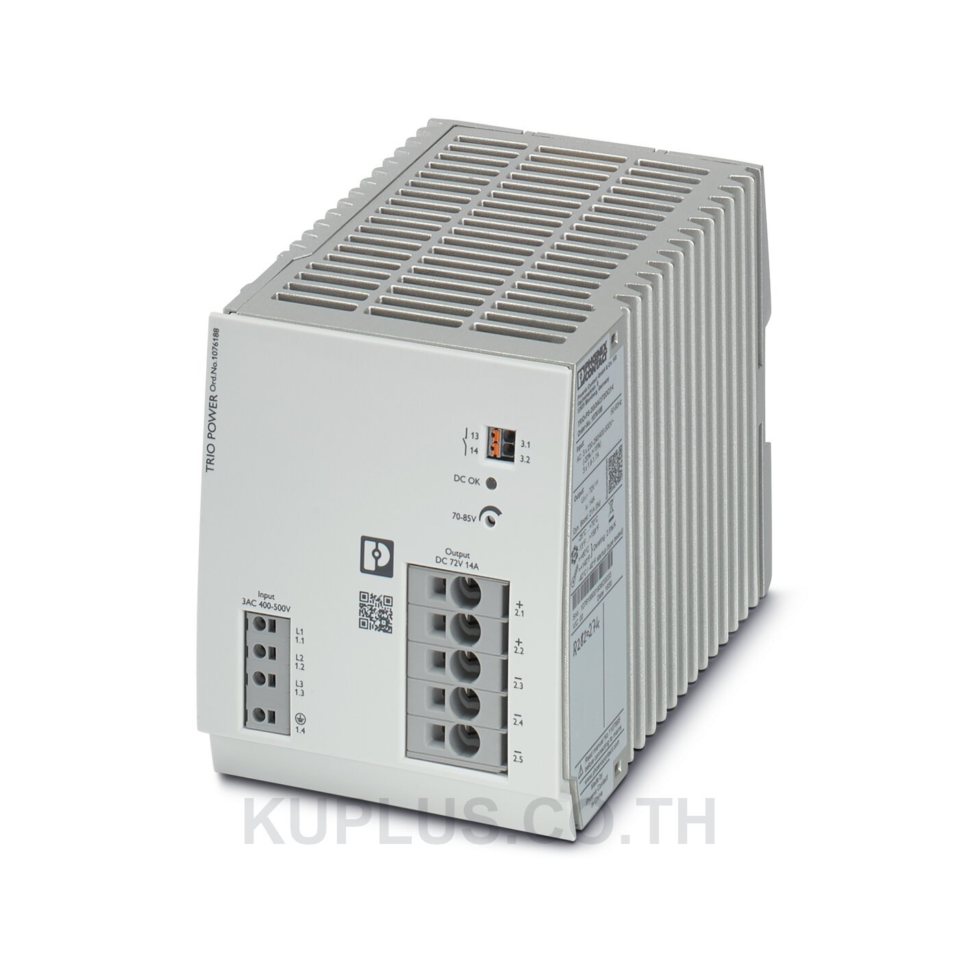 TRIO-PS-2G/3AC/72DC/14 Power Supply Unit, 94.6%, 72V, 14A, 1.5kW, Adjustable  - Power supply unit