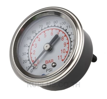 SMC 5K8-10P Analogue Positive Pressure Gauge Back Entry 10bar, Connection Size R 1/8