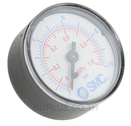SMC K8-16-40 Analogue Positive Pressure Gauge Back Entry 16bar, Connection Size G 1/8