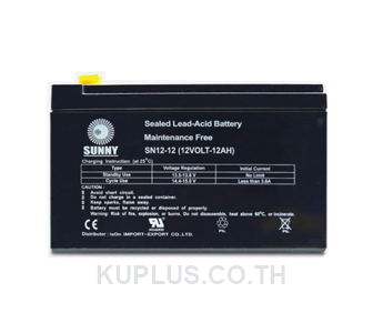 แบตเตอรี่แห้ง Sunny รุ่น SN 12 - 12, ขนาด 12V-12AH.