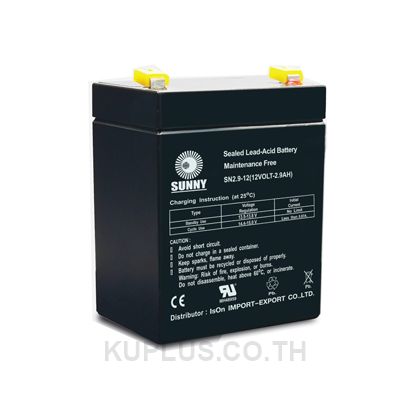 แบตเตอรี่แห้ง Sunny รุ่น SN 2.9 - 12, ขนาด 12V-2.9AH.