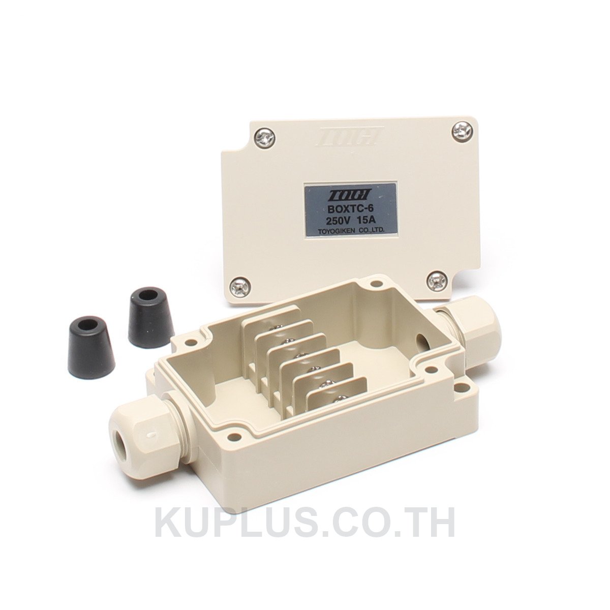 Junction box with terminal - Togi / Toyogiken (BOXTC) - 6poles - Rated voltage 250Vac/dc - Rated current 15A - Gray - IP65 Product_Electrical_01