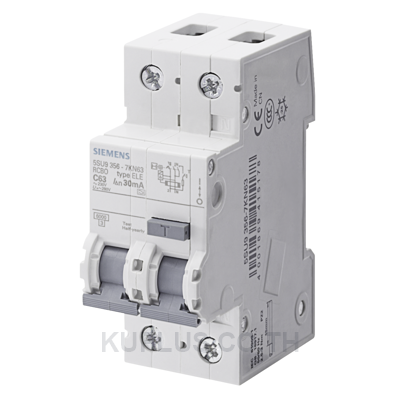 5SU9356-7KK16, RCBO, 6 kA, 1P+N, type A, 30 mA, C-Char, In: 16 A, Un AC: 230 V