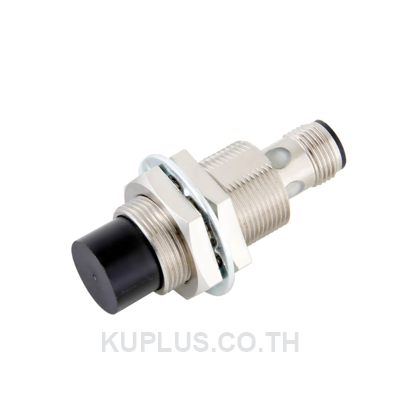 E2E-X10MC118-M1, Proximity sensor, inductive, nickel-brass, short body, M18, unshielded, 10 mm, DC, 3-wire, NPN NO, M12 connector