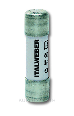 Cylindrical fuse 10,3 x 38 mm - Type: CH10 - Curve: gG - Current = 1A - Voltage = 500V