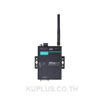 1-port RS-232/422/485 wireless device server with 802.11a/b/g/n WLAN US band, US plug, 12 to 48 VDC, 0 to 55Â°C operating temperature