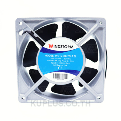 พัดลมระบายความร้อน พัดลมระบายอากาศ พัดลมเหลี่ยม 220V | WB123H7PS-A2L-G WINDSTORM