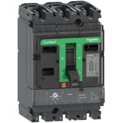 C10B3TM050 Circuit breaker, ComPacT NSX100B, 25kA/415VAC, 3 poles, TMD trip unit 50A