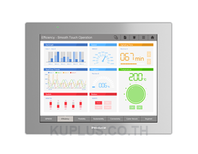 touch panel screen, Proface GP6000, 12.1 inch, XGA, All in one, Matrix, 2xCOM, 2xETH, USB A & micro B, SD, AC