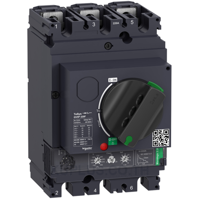 Motor circuit breaker, TeSys GV5, 3P, 220A, Icu 36kA, thermal magnetic