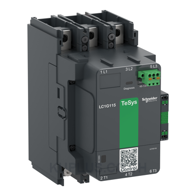 High power contactor, TeSys Giga, 3 pole (3NO), AC-3 <=440V 150A, standard version, 100…250V wide band AC/DC coil