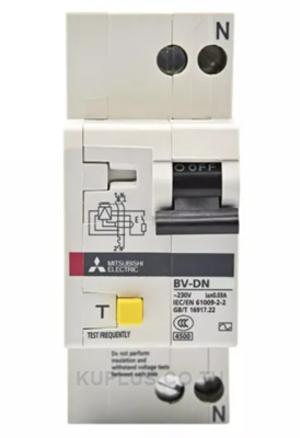 RCBO รุ่น BV-DN 2P 6A (30mA)