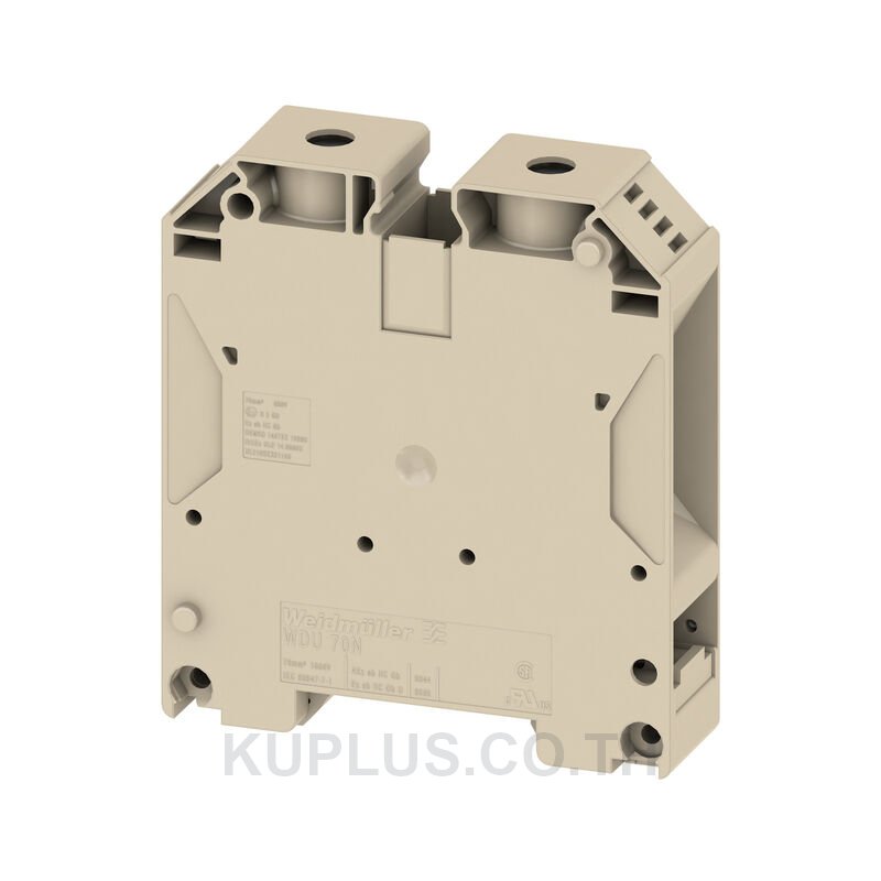 WDU 70N/35 Feed-through terminal block, Screw connection, dark beige, 70 mm², 192 A, 1000 V, Number of connections: 2